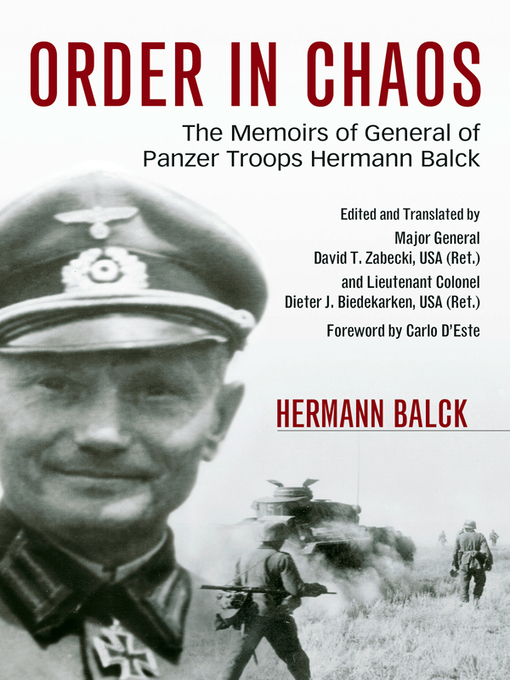 Title details for Order in Chaos by Hermann Balck - Available